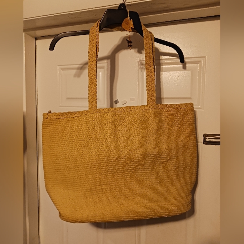 Coldwater Creek Natural Vegan Handbag 👜New!👛With Attached Coin Purse Gift. 🎁 - Picture 9 of 11
